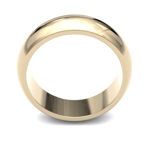 9ct 6mm D shape classic wedding ring