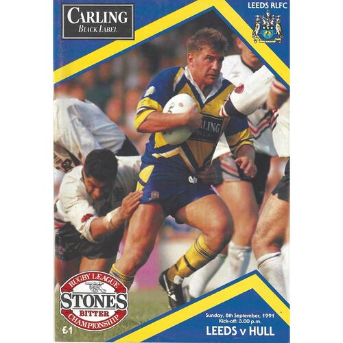 1991/92 Leeds v Hull (08/09/1991) Rugby League Programme