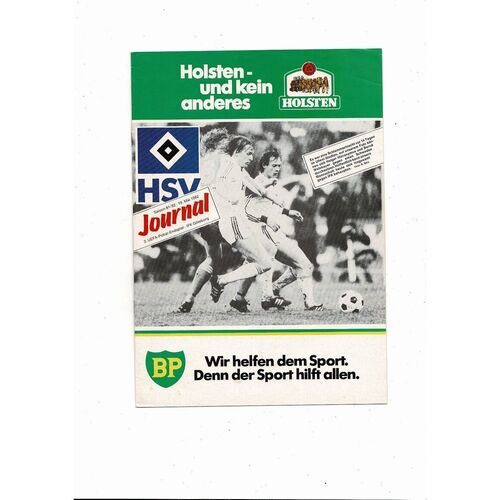 1982 Hamburg v Goteborg UEFA Cup Final Football Programme