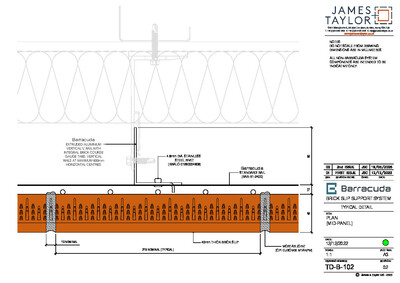 System Drawings | jamesandtaylor limited | Terracotta Tile Facade | Facing Brick System | Facade Metal