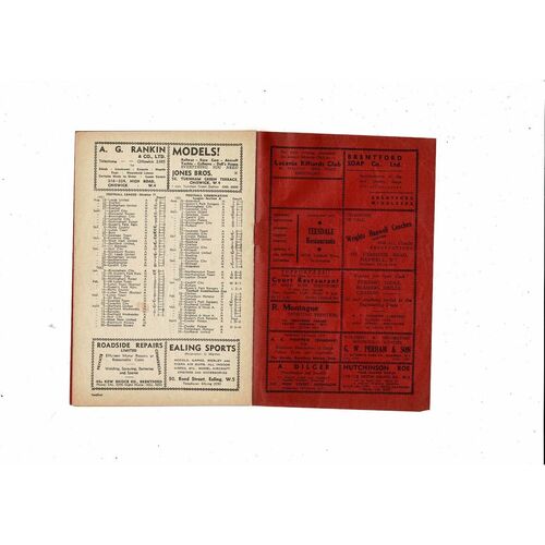 1951/52 Brentford v West Ham United Football Programme 21st April 1952