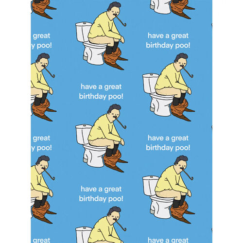 Funny Gift Wrap - Birthday Poo