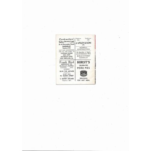 1964/65 Barnsley v Gillingham Football Programme