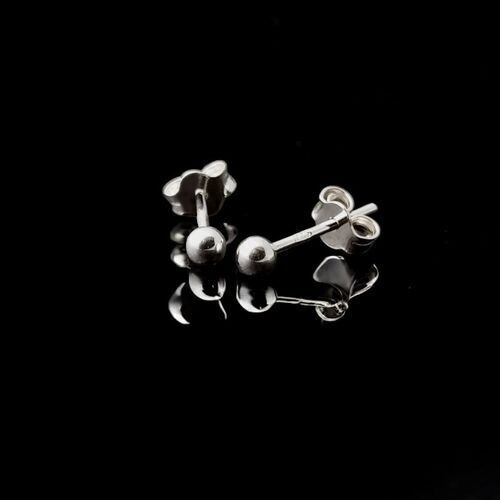 Mini silver ball stud earrings