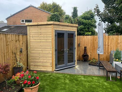 #PVC039 8x8 Corner Summer House