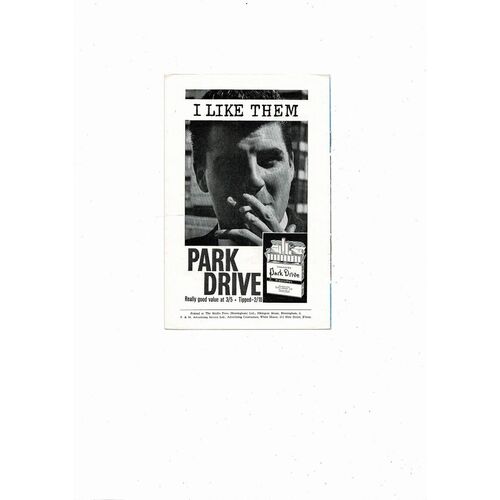 1963/64 Birmingham City v Stoke City Football Programme