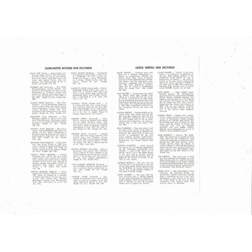 Doncaster Rovers v Leeds United Friendly Football Programme 1973/74