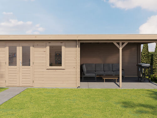 400cm x 400cm + 400cm Veranda