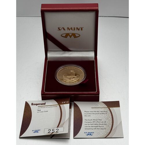 Rare 2016 gold proof Krugerrand