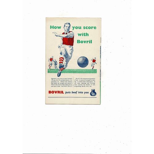 1958 England v Scotland Amateur International Football Programme