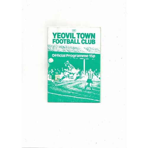 Yeovil Town v Slough Town FA Cup Football Programme 1979/80
