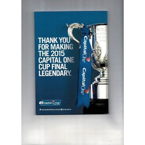 2015 Chelsea v Tottenham Hotspur League Cup Final Football Programme