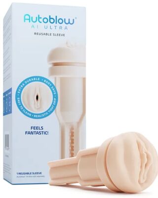 Autoblow AI Ultra Reusable Vagina Sleeve Vanilla