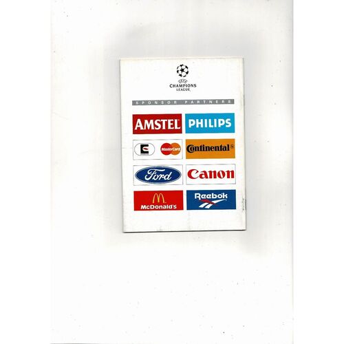 Fenerbahce v Manchester United Champions League Football Programme 1996/97