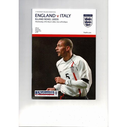 2002 England v Italy Football Programme