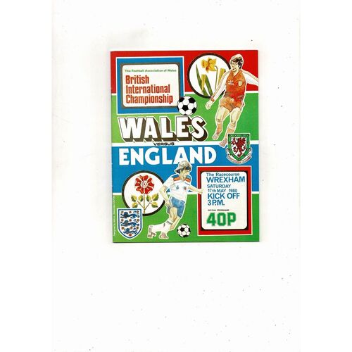 1980 Wales v England Football Programme @ Wrexham