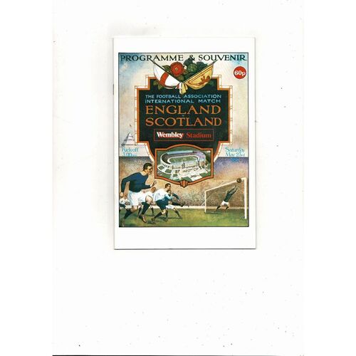 1981 England v Scotland Football Programme White Cover