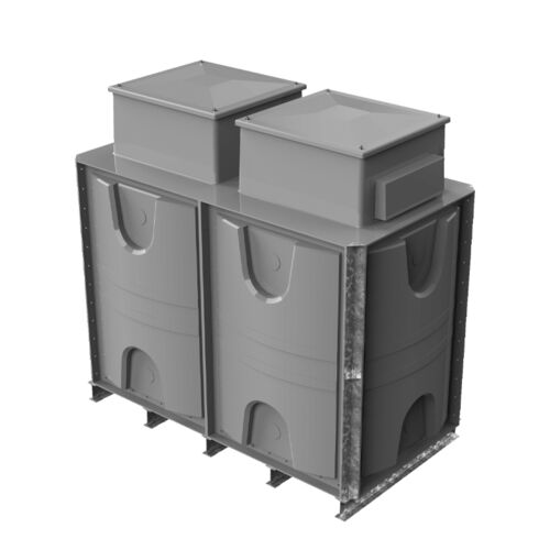 PW.2X1X1.5.IFB.DIV.AB(1+1) - 3000 LITRE DIVIDED SECTIONAL WATER TANK, INTERNALLY FLANGED BASE (IFB) C/W FVH