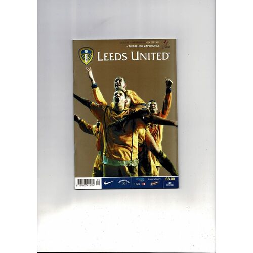 Leeds United v Metalurg Zaporizhia UEFA Cup Football Programme 2002/03