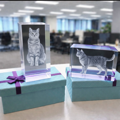 The New Superb Mega Duloch HINT OF LILAC  15x8x8cm Crystal Block Copy