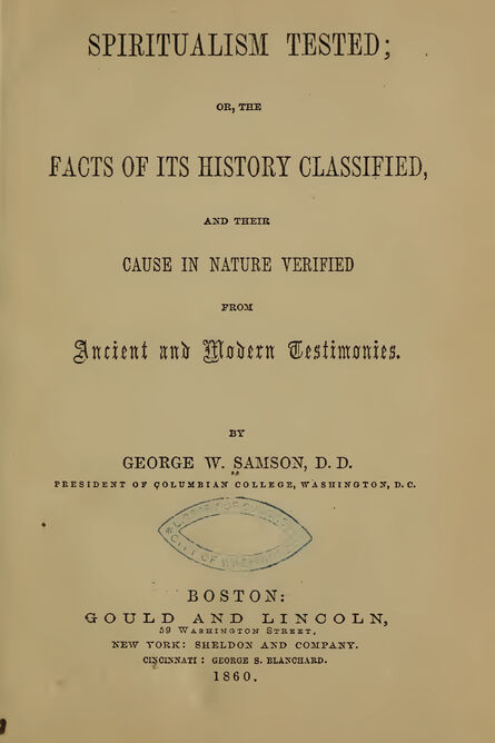 1860 | Spiritualism Tested