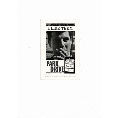 1964/65 Birmingham City v West Bromwich Albion Football Programme