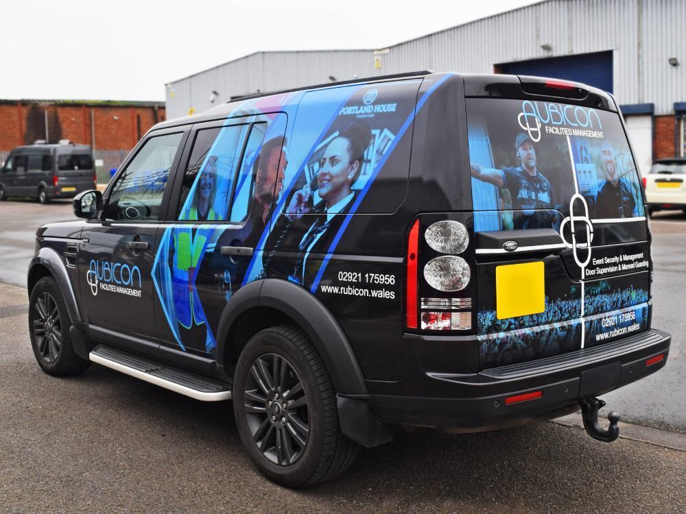 Partial wrap on company owned Land Rover Discovery.