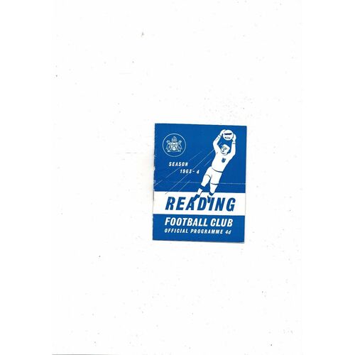 Reading v Enfield FA Cup Football Programme 1963/64