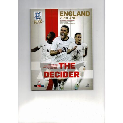 2013 England v Poland Football Programme