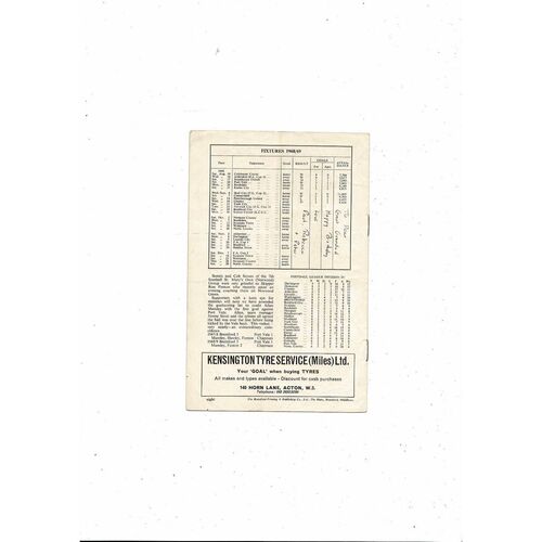 1968/69 Brentford v York City Football Programme