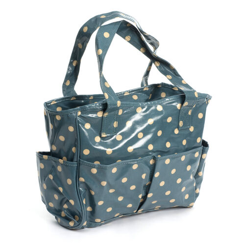 Craft Bag in Glossy PVC - Blue Spot