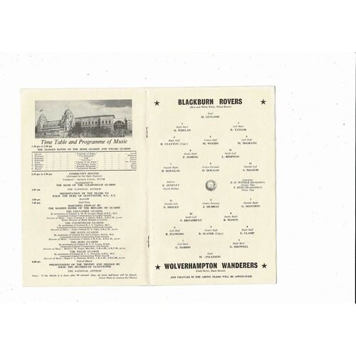 1960 Blackburn Rovers v Wolves FA Cup Final Football Programme