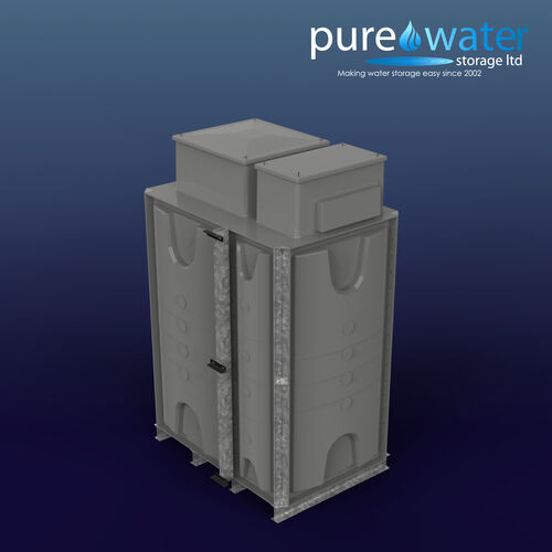 PW.1.5X1X2.IFB.DIV.AB(1+0.5) - 3000 LITRE SECTIONAL WATER TANK, INTERNALLY FLANGED BASE (IFB) C/W FVH