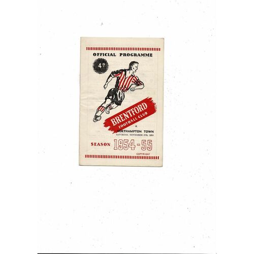 1954/55 Brentford v Northampton Town Football Programme