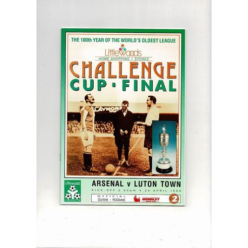 1988 Arsenal v Luton Town League Cup Final Football Programme