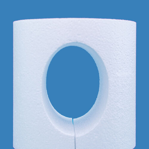 8" Single Tier Round Cake Dummy with Cut Out