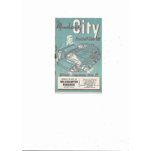 1954/55 Manchester City v Wolves Football Programme
