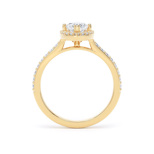Marquise halo with diamond set shoulders