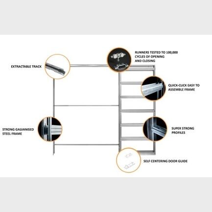 Telescopic Pocket Door System Single