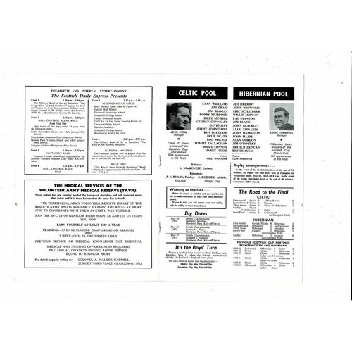 1972 Celtic v Hibernian Scottish Cup Final Football Programme