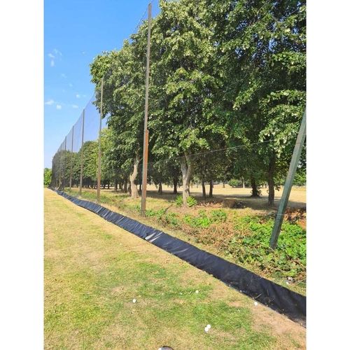 Golf range net anchoring