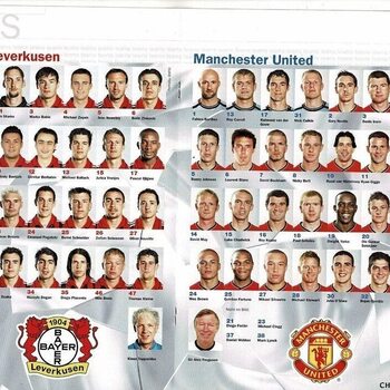 Bayer 04 Leverkusen v Manchester United Champions League Semi Final Football Programme 2001/02