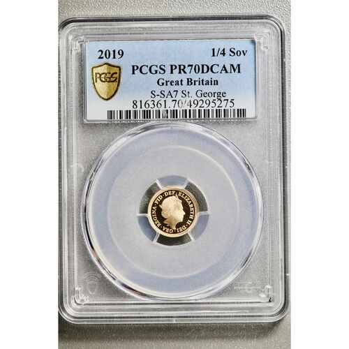 2019 Queen Elizabeth 11 gold proof quarter sovereign