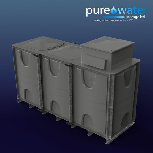 PW.3X1X1.5.IFB.AB - 4500 LITRE SECTIONAL WATER TANK, INTERNALLY FLANGED BASE (IFB) C/W FVH