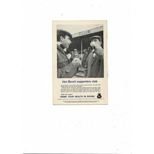 1964 England v Belgium Football Programme