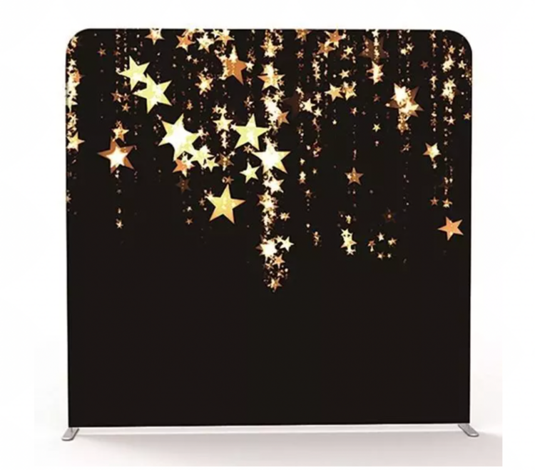 Black &amp; Gold Photo Booth Backdrop