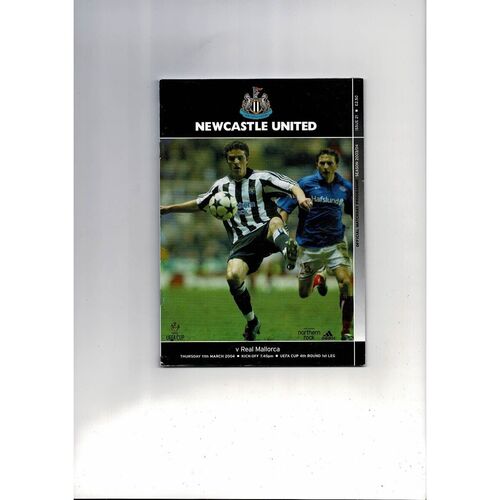 Newcastle United v Real Mallorca UEFA Cup Football Programme 2003/04