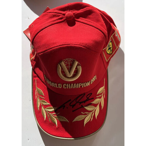 Michael Schumacher Hand-Signed Cap Set