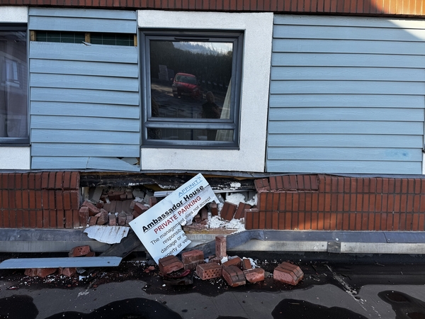 Driver Blames Slippery New Shoes After Car Crashes Through Bedroom Wall in Bletchley