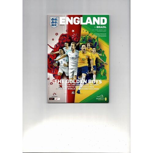 2017 England v Brazil Football Programme + Press Cuttings